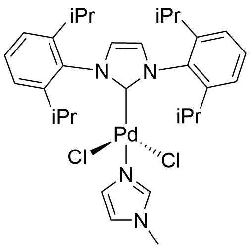 [1,3-双(2,6-二-异丙基苯基)-4,5-二氢咪唑-2-亚基](1-甲基咪唑-kN3)二氯化钯(II)，NHC-Pd(II)-Im catalyst